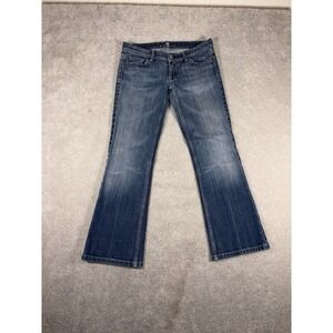 7 Seven For All Mankind Flynt Blue Jeans Bootcut Size 29 (32x28) Low Rise USA